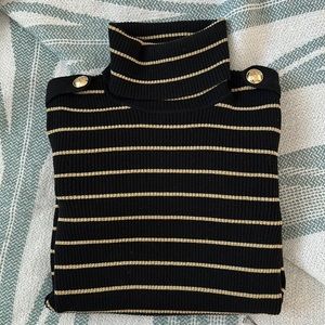 Ralph Lauren black and gold turtleneck sweater